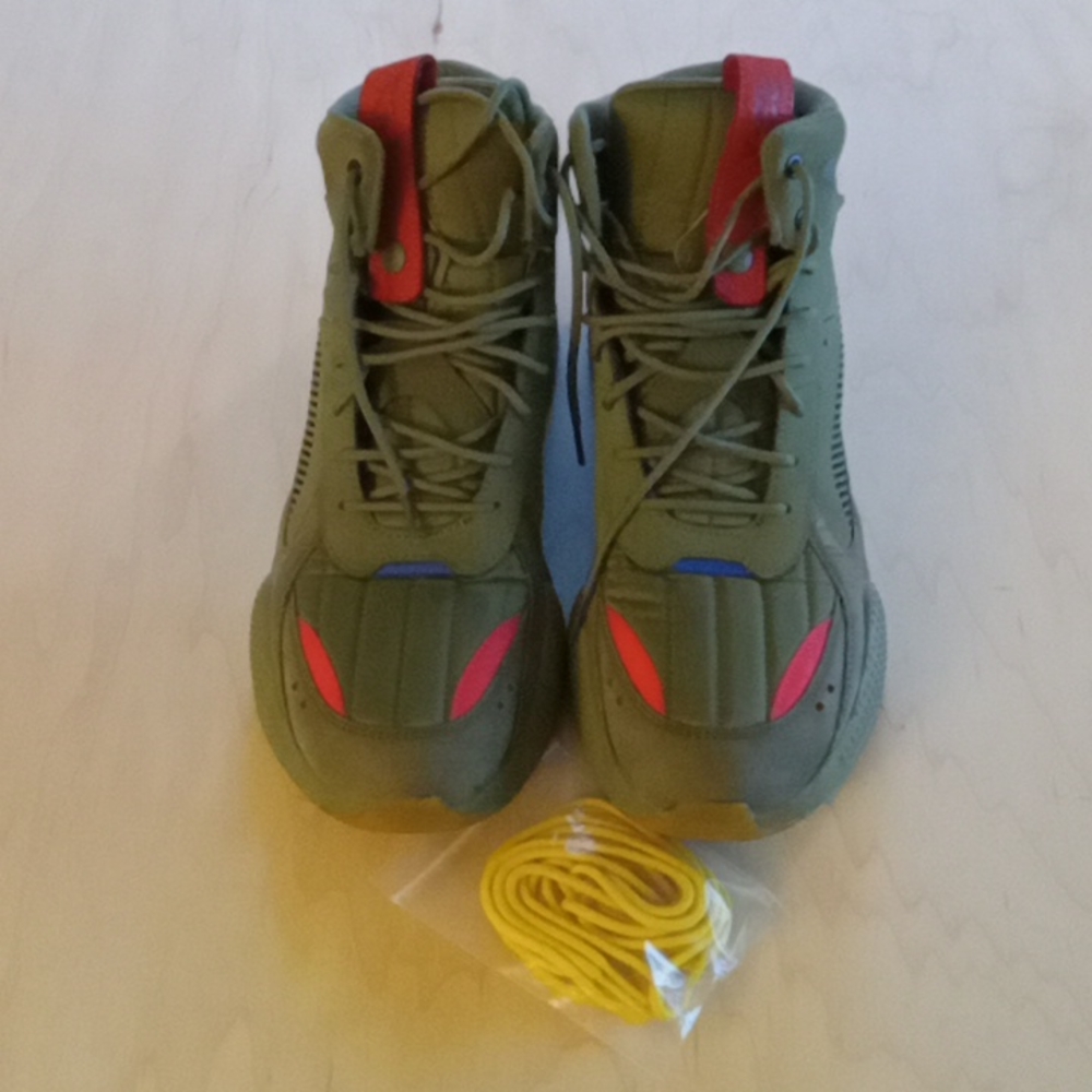 ***SOLD***Puma RS-X Running System sneakers..olive green and orange.